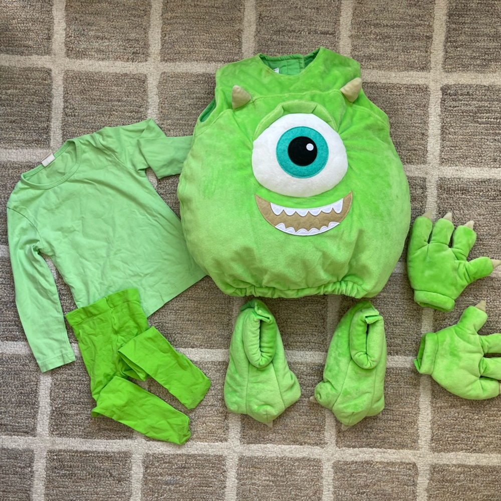 Pottery Barn Monsters Inc Mike Halloween Costume. Size 2-3
